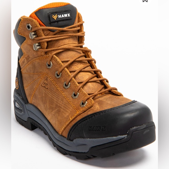 HAWX MEN'S LACE TO TOE HIKER BOOTS - ROUND TOE Size 9.5 - Picture 1 of 13